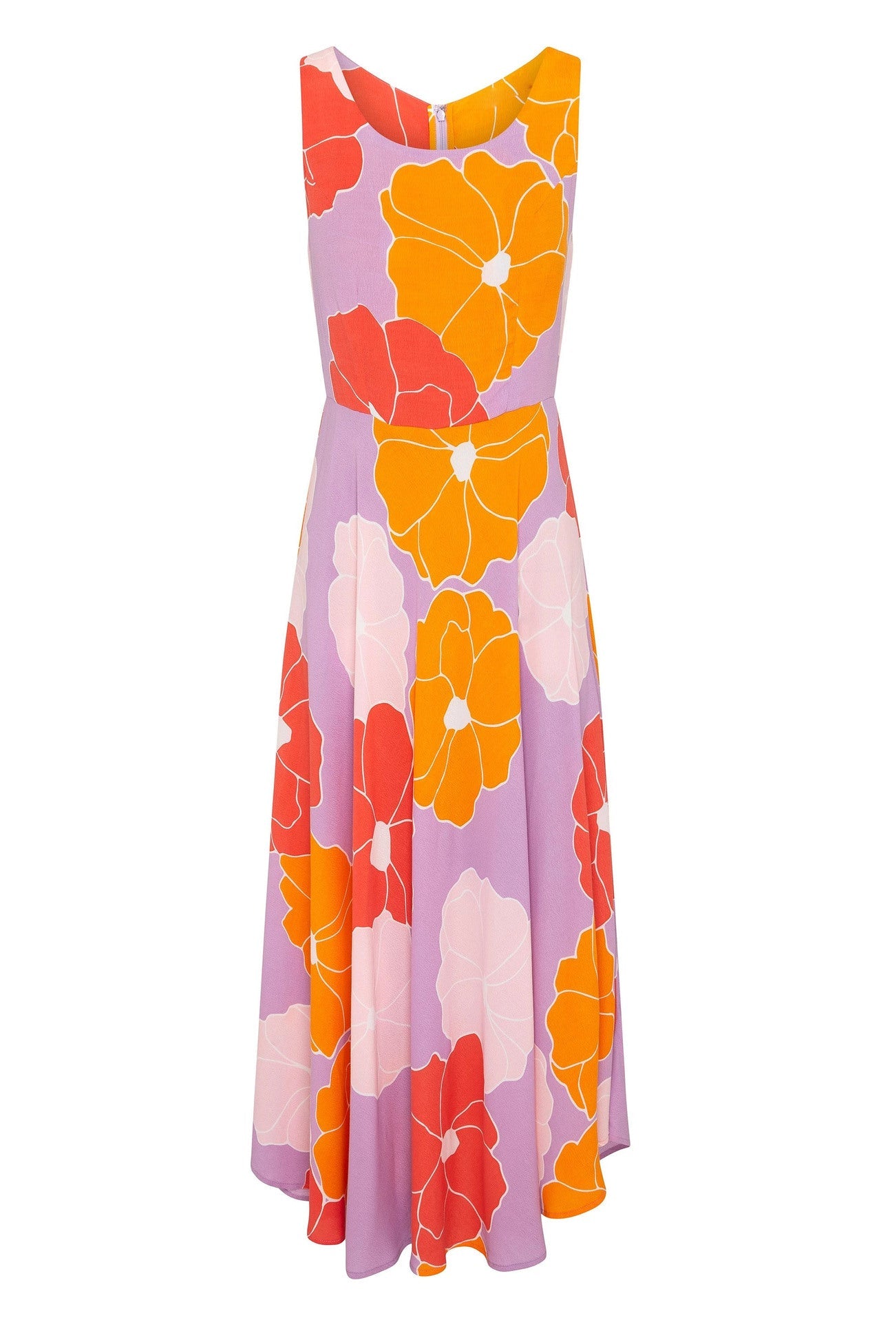 Fashion Print Sleeveless Beach Maxi Dress