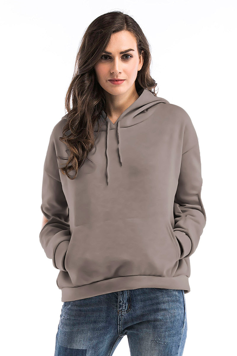 Gray Cut Out Sleeve Drawstring Sweatshirt - Mislish