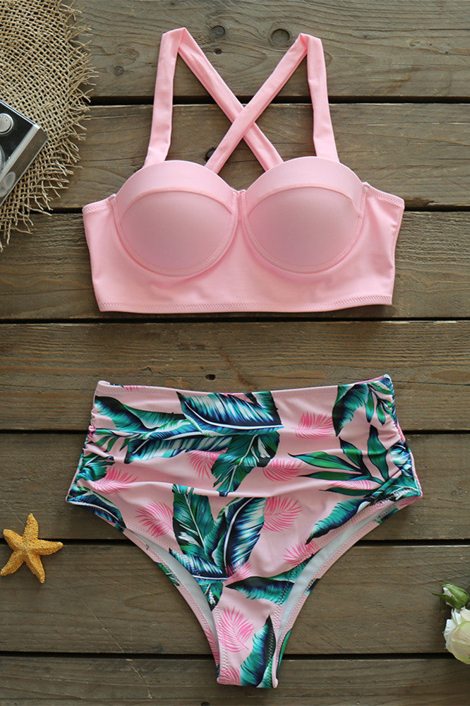 Push Up High Waist Bikini Set