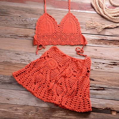 Two-piece Crochet Bikini Set