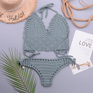 Single Layer Crochet Bikini Set