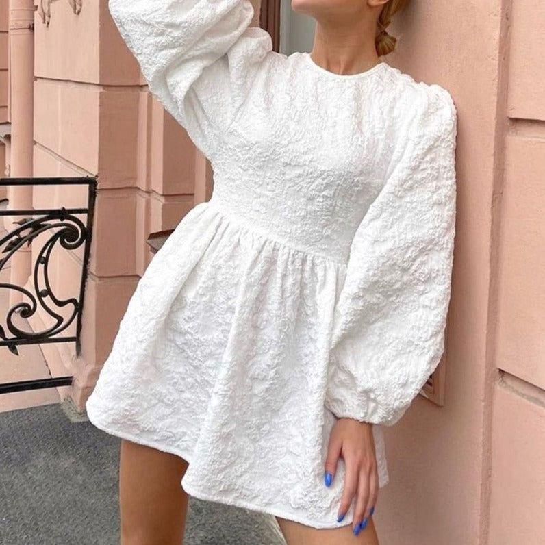 Claire Puff Sleeve Casual Mini Dress