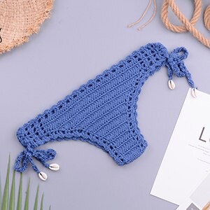 Crochet Mixed Color Tassel Bikini