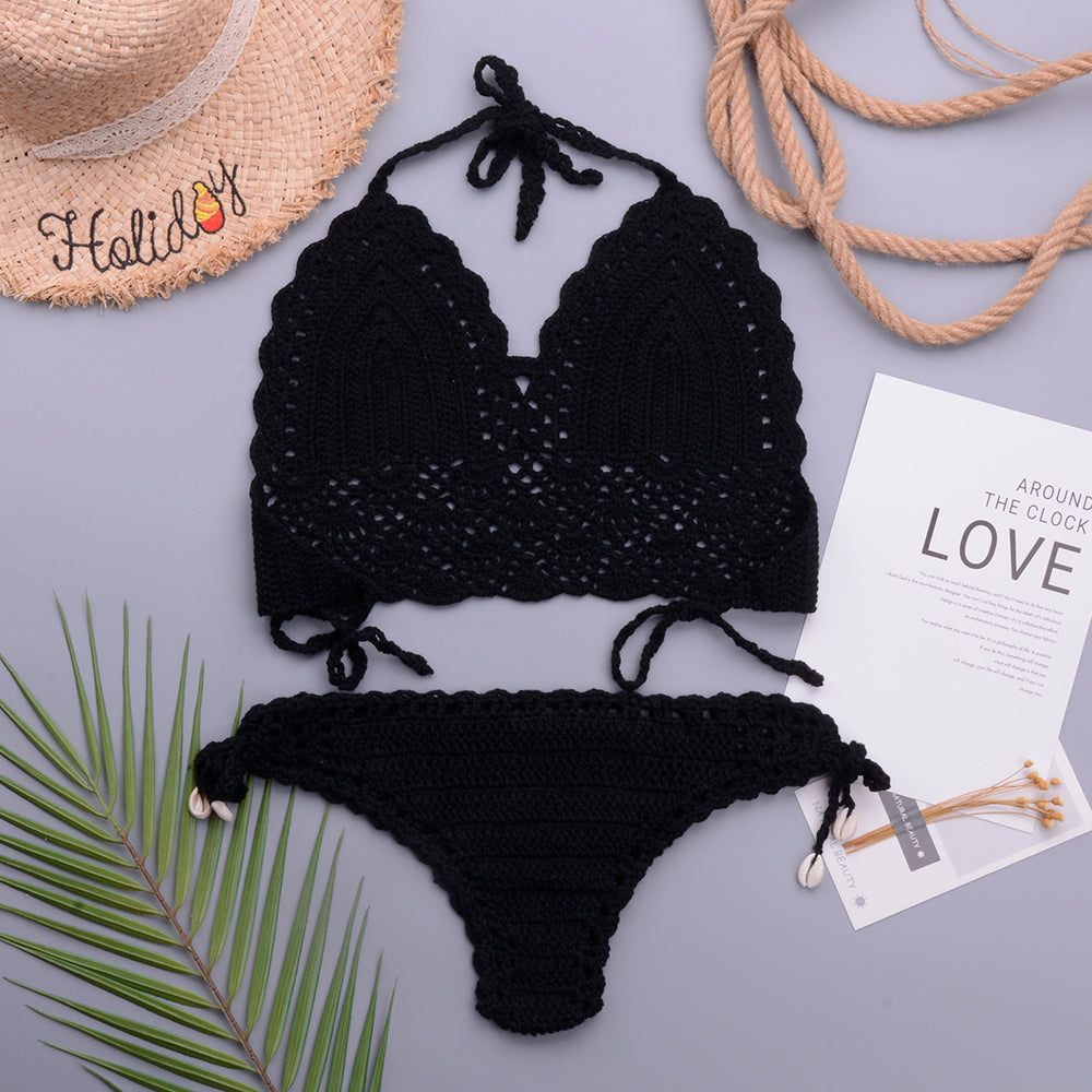 Single Layer Crochet Bikini Set