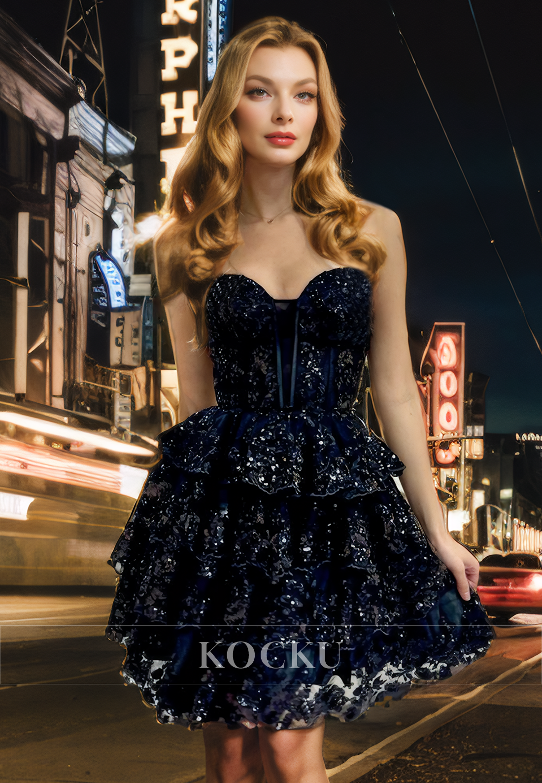 Elegant & Luxurious Off-Shoulder Sleeveless A-Line Sparkly Party Homecoming Dress