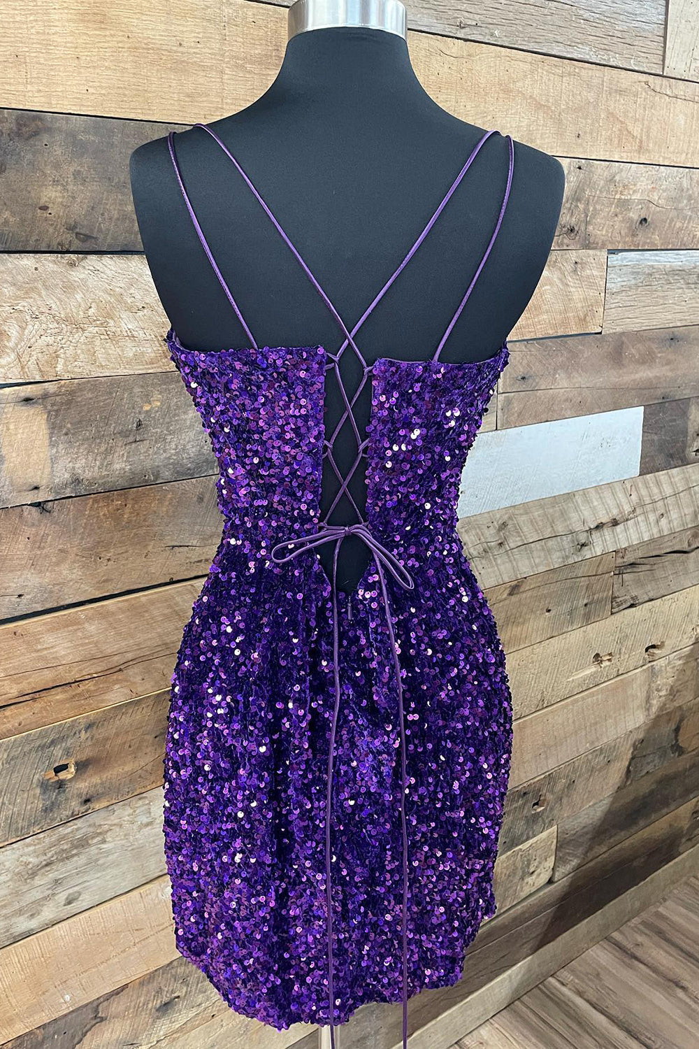 Olga Bodycon Sequined Short Homecoming Dress