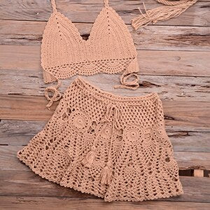 Crochet Bikini Set Swimdress