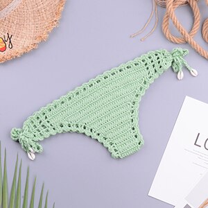 Crochet Mixed Color Tassel Bikini