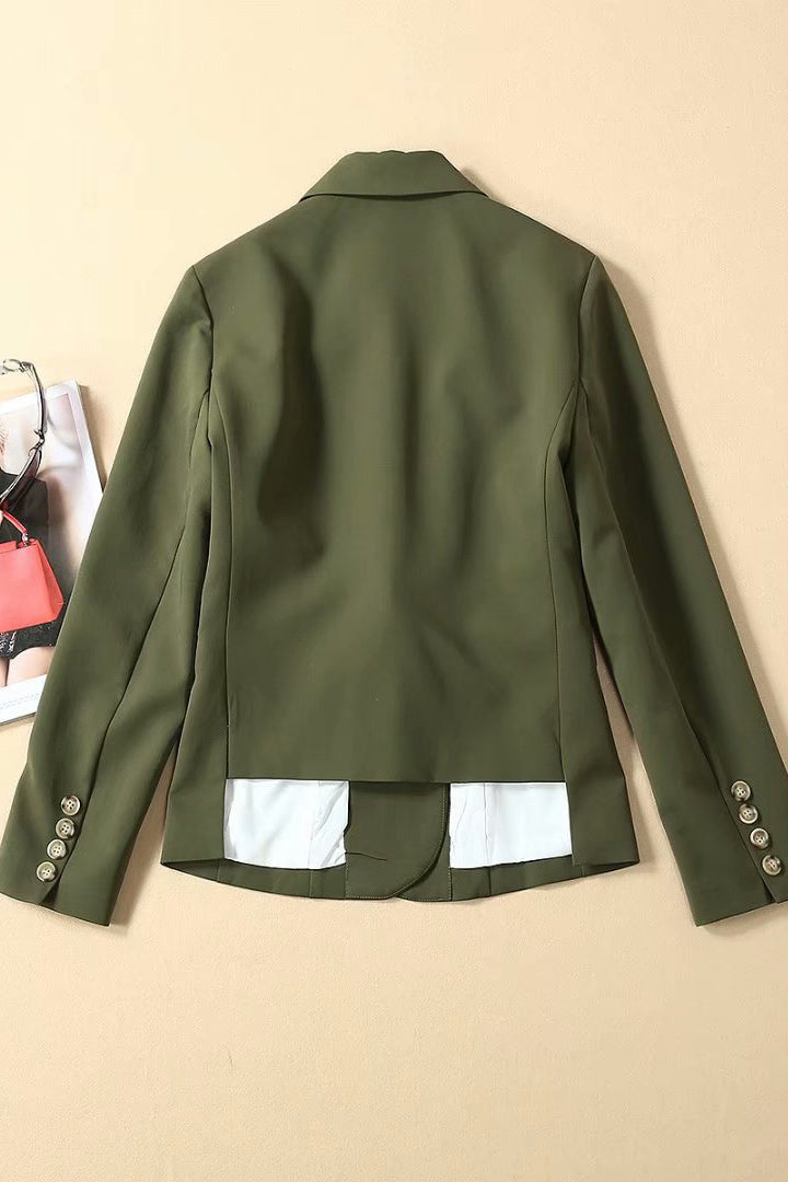 Kate Middleton Dark Green One Button Blazer