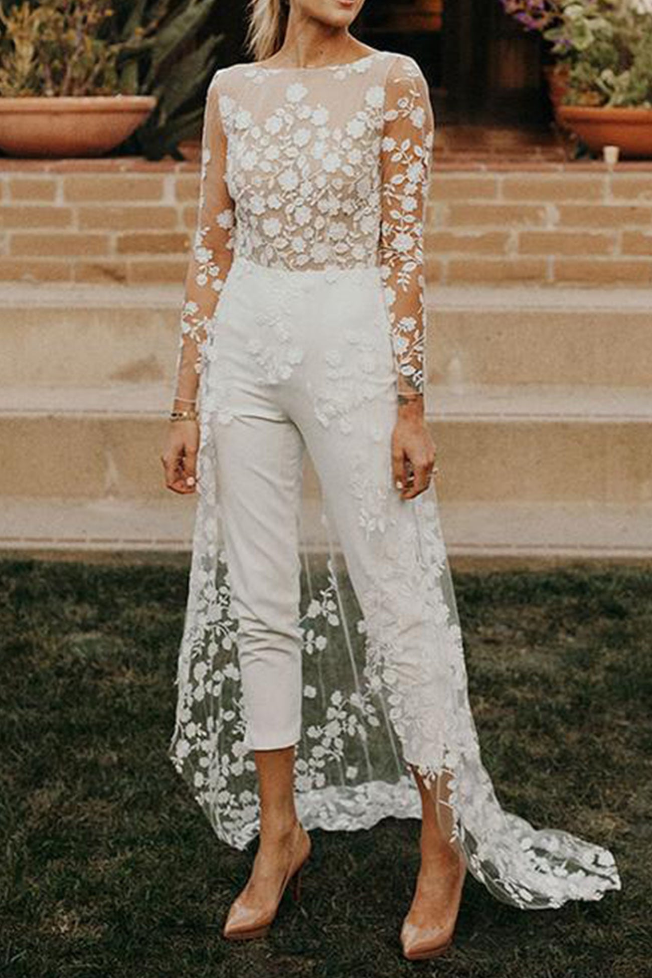 Lace Fake Two-piece Jumpsuits