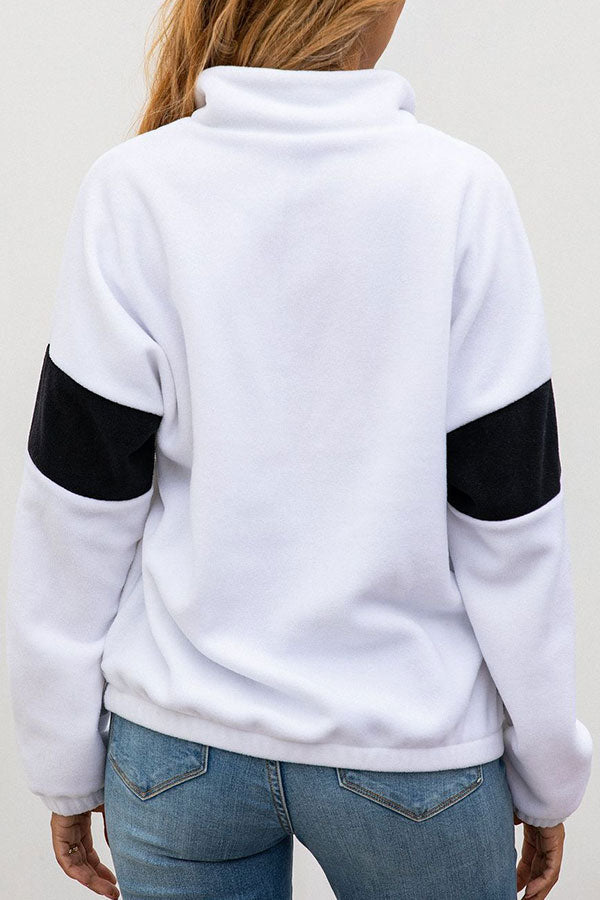 Half Zip Mock-neck  Sweatshirt