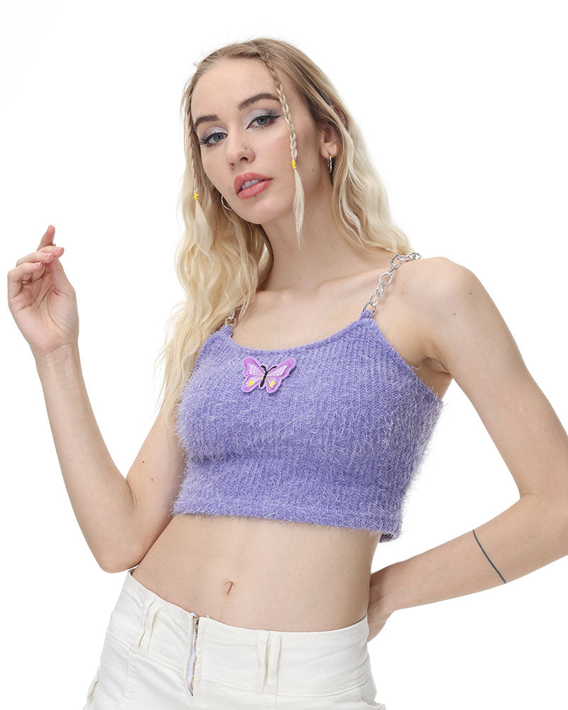 Empress Butterfly Chainstrap Cami Top - Fashionpara