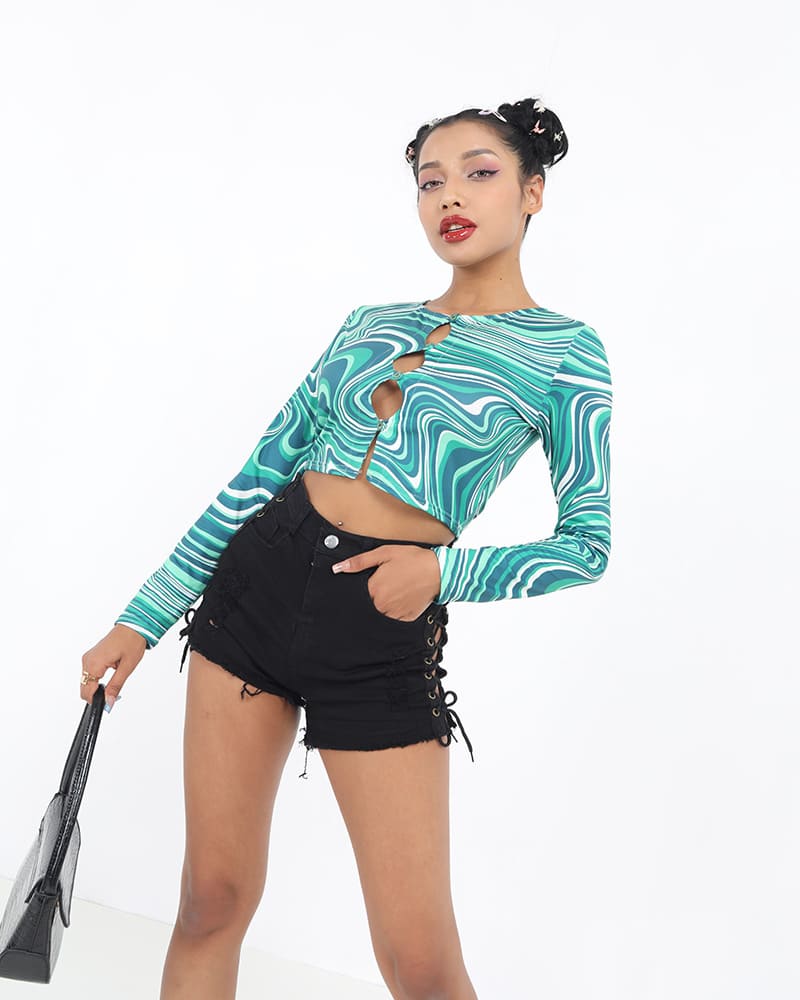 Enthralling Gaia Crop Top - Fashionpara