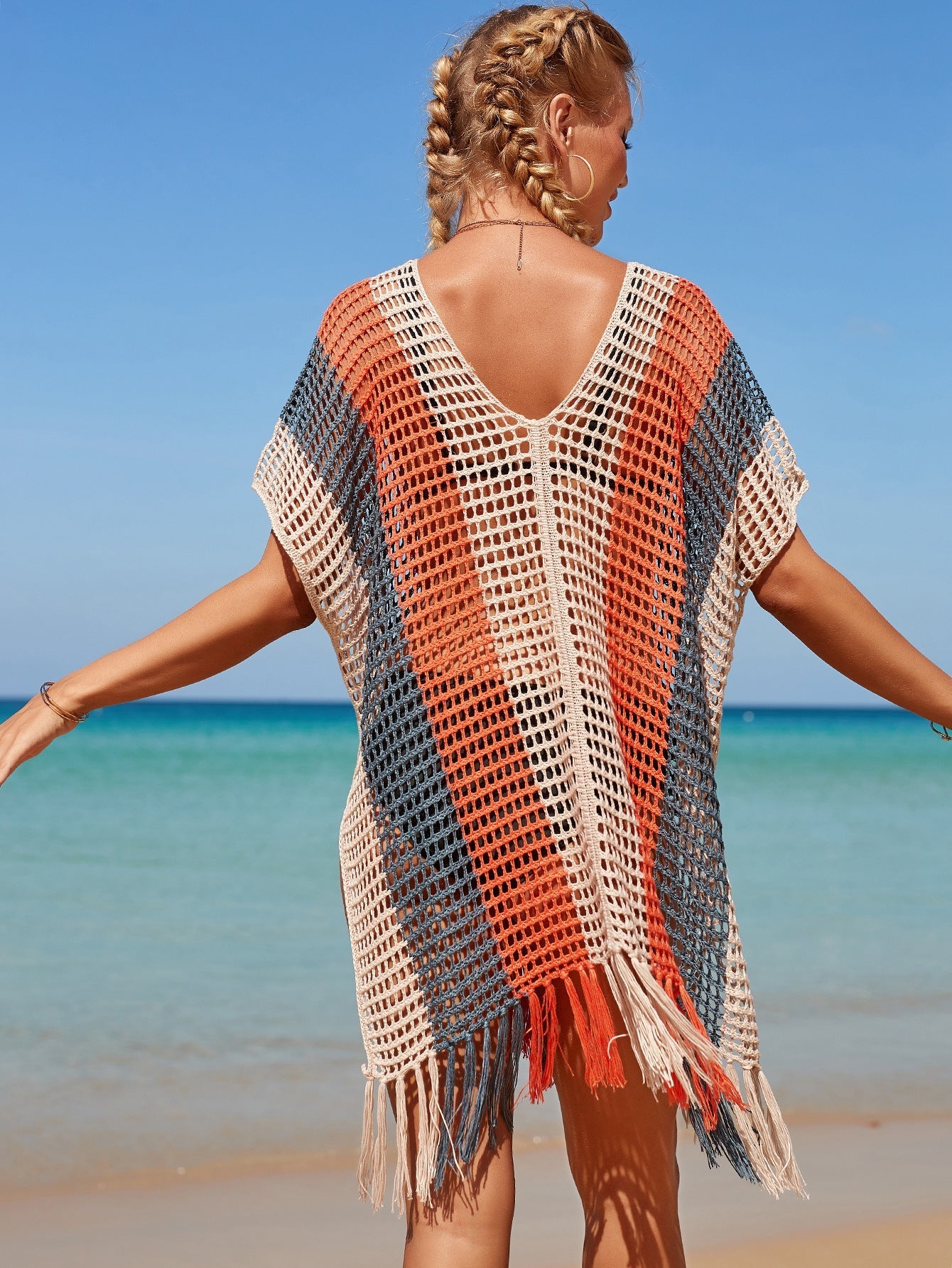 Knitted iridescent resort Bikini Cover-up