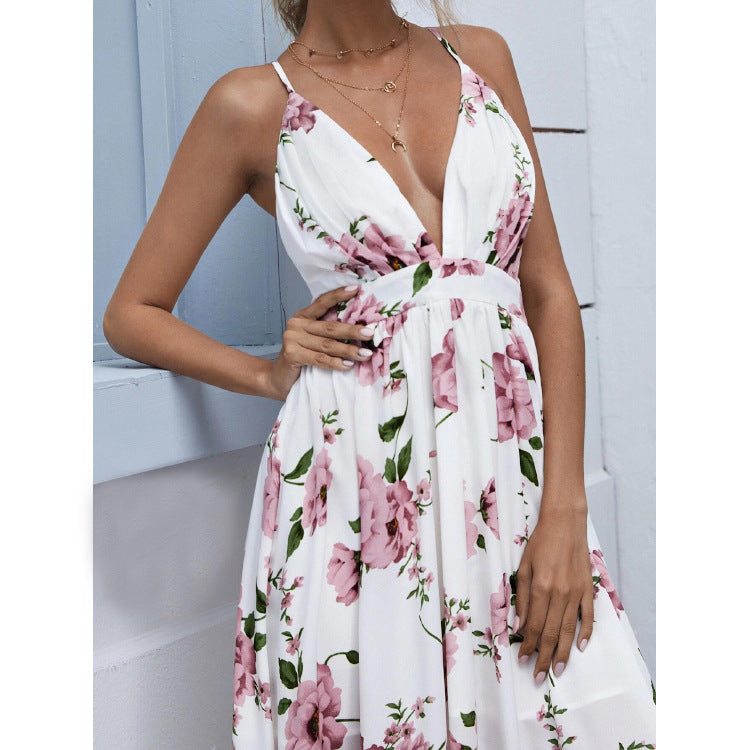 Julian Floral Chiffon A-Line Dress - Fashionpara