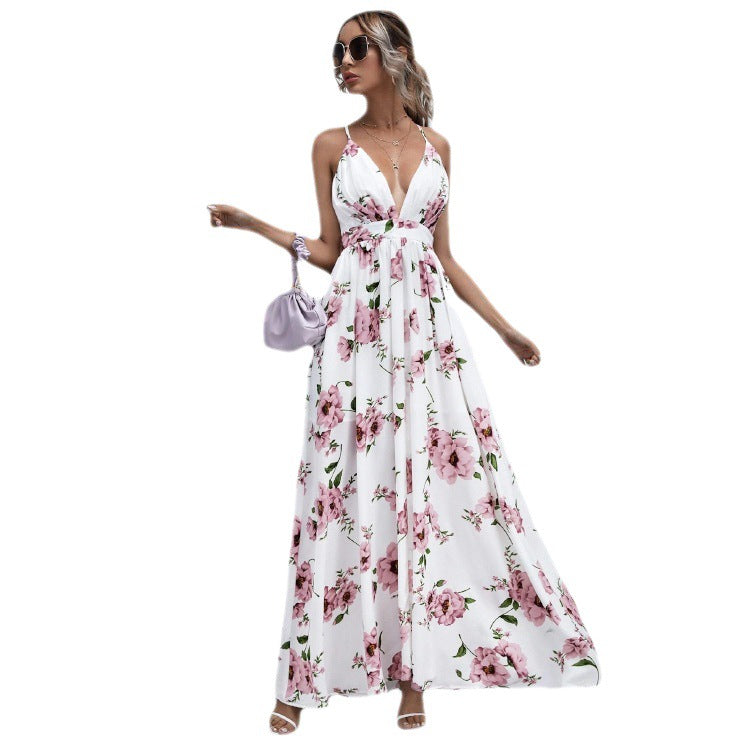 Julian Floral Chiffon A-Line Dress - Fashionpara