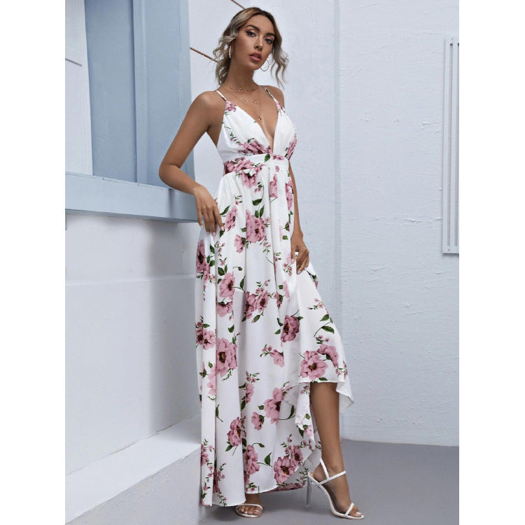 Julian Floral Chiffon A-Line Dress - Fashionpara