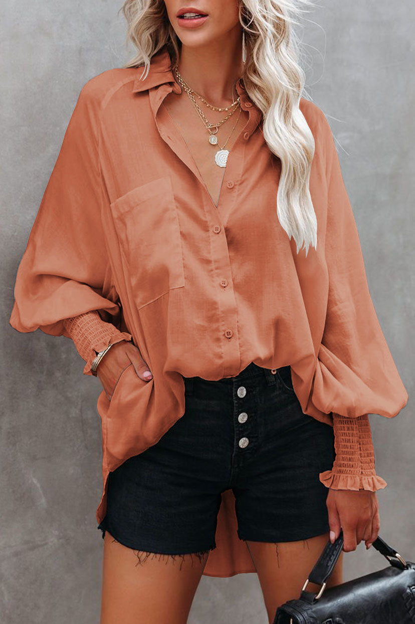 Wind of the Mediterranean Thin Mid-length Shirt Top