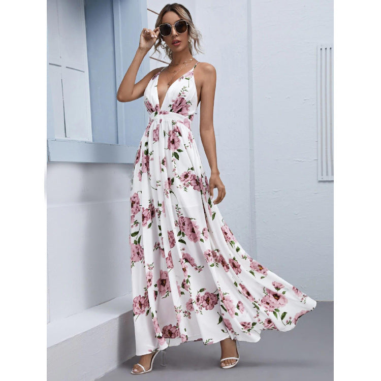 Julian Floral Chiffon A-Line Dress - Fashionpara