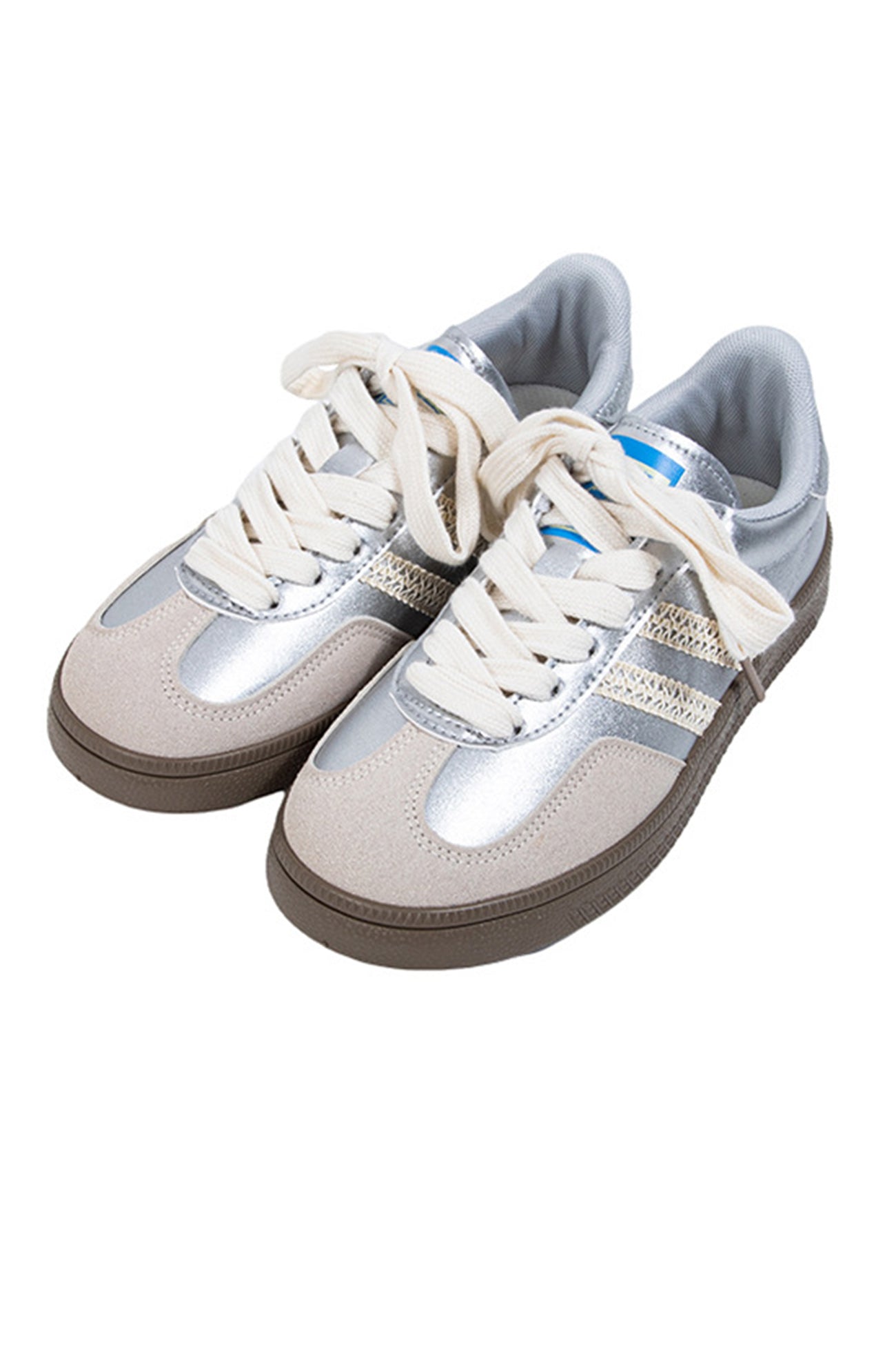 Retro Contrast Color Flat Sneakers