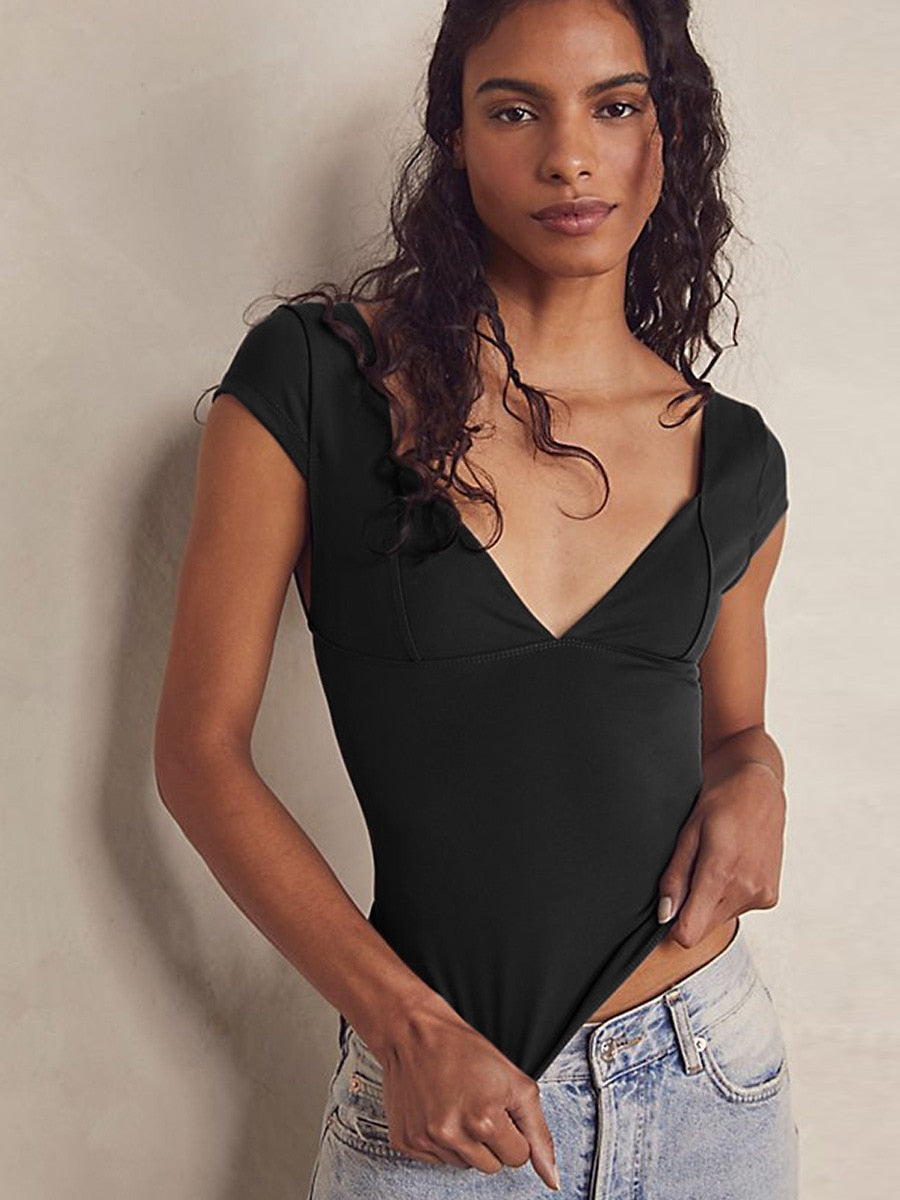 Simplicity Speaks V-Neck Top