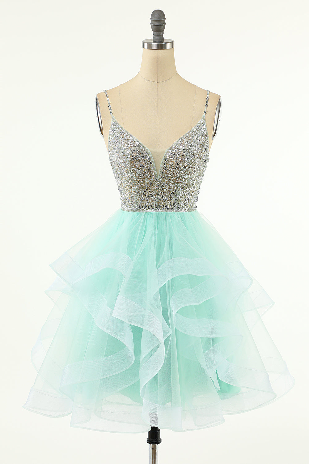 Amelia A-Line V-Neck Tulle Homecoming Dress