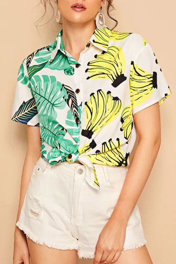 Single Breasted Print Shirt - Mislish