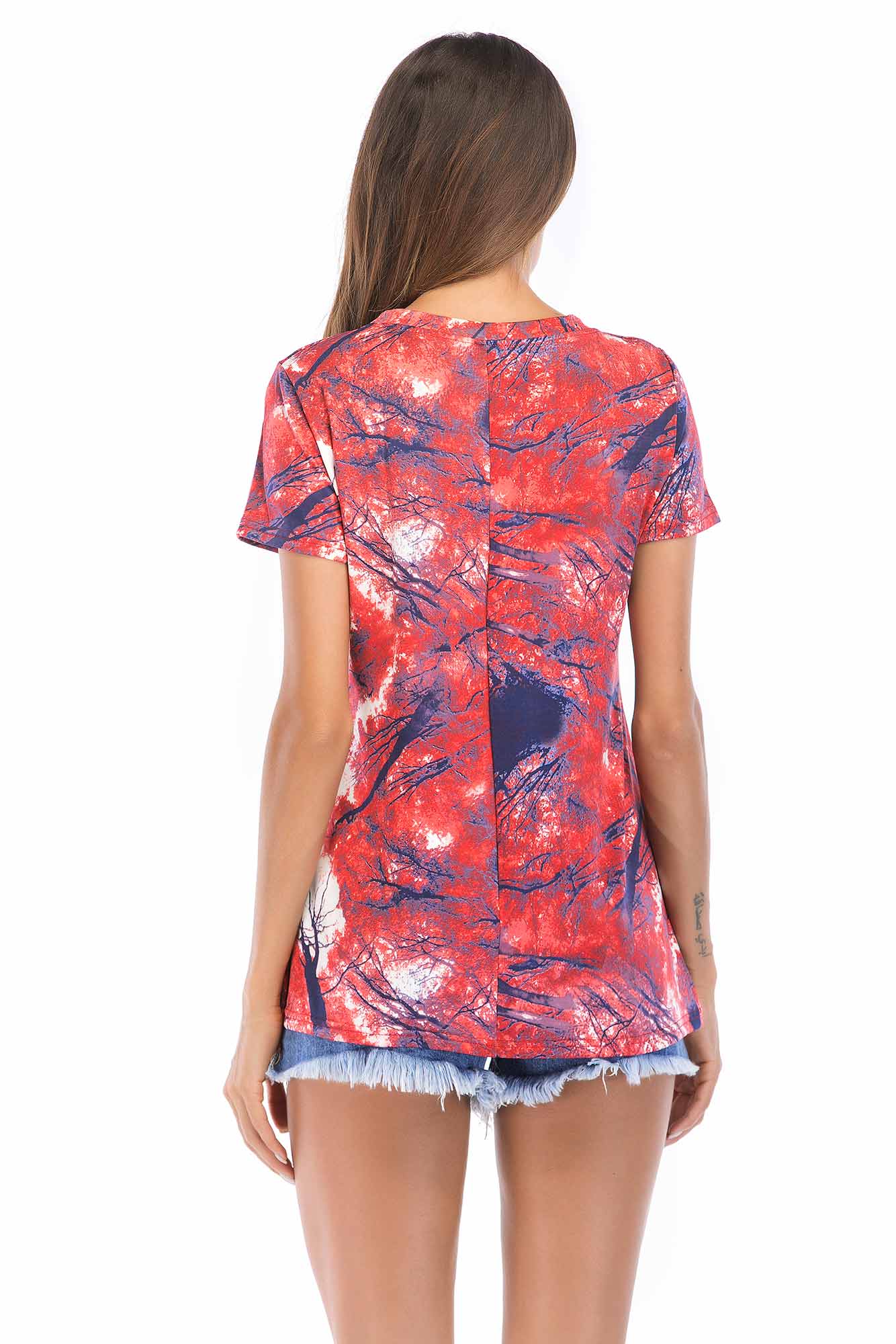 Tie Dye Short Sleeve Print Tee