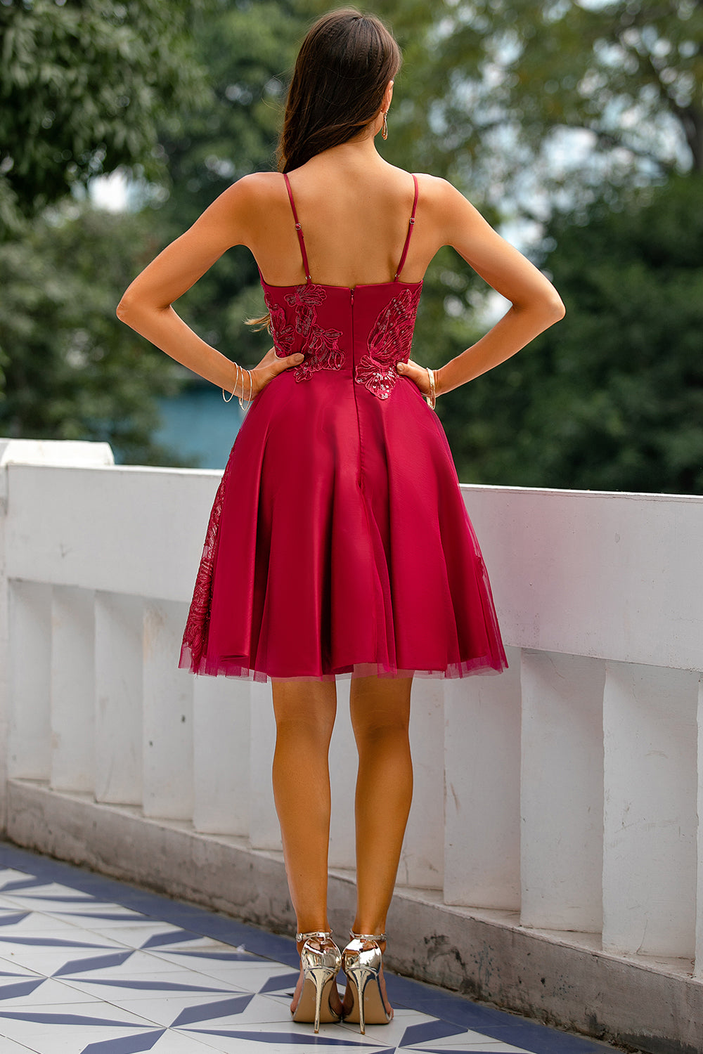 Red Homecoming Party Dress