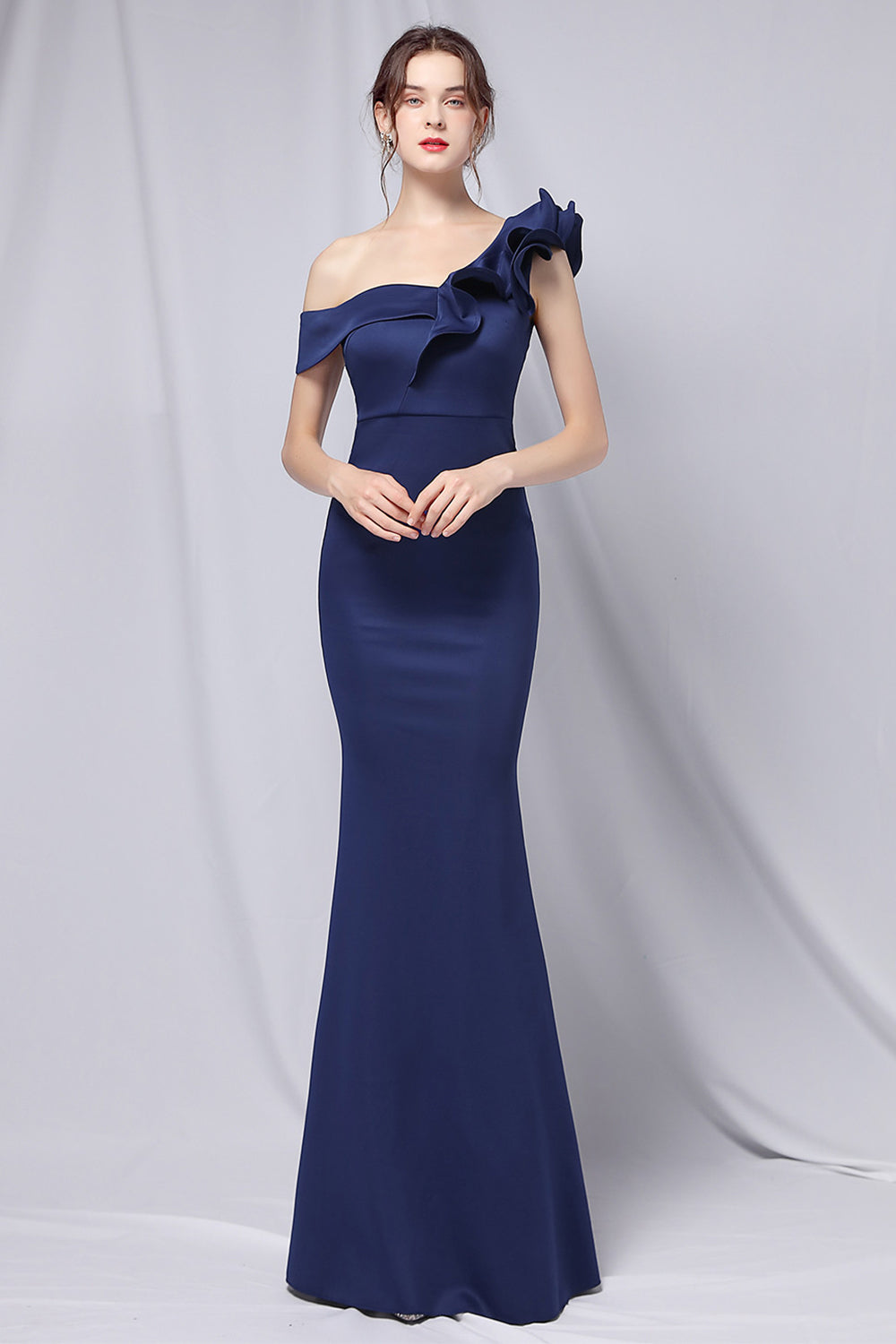 One Shoulder Simple Prom Dress