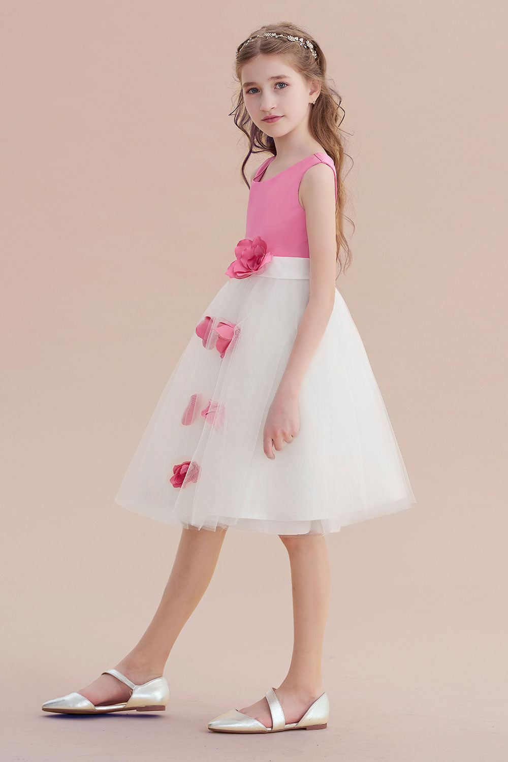 A-Line Affordable Tulle Flower Girl Dress - Fashionpara