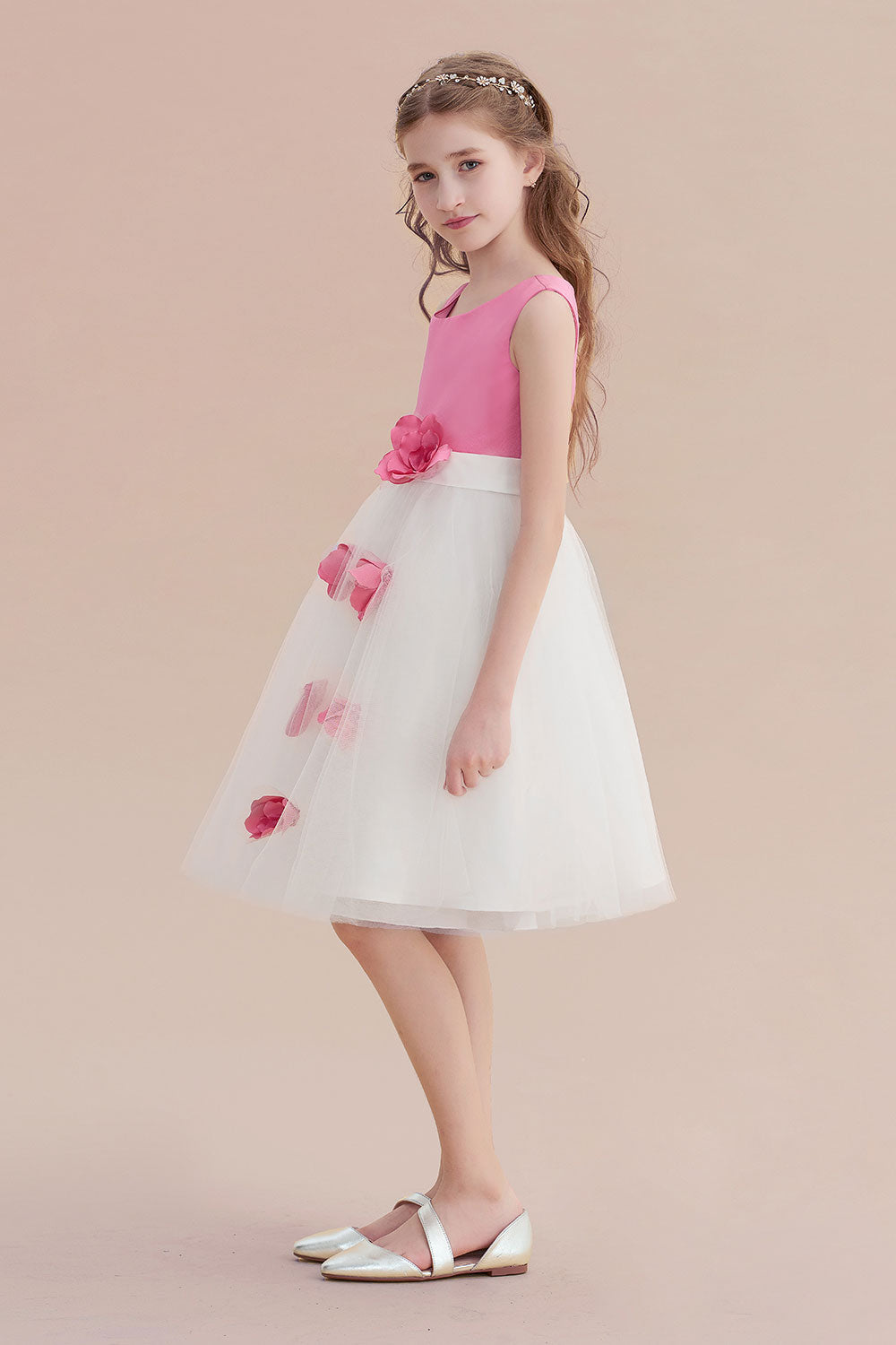 A-Line Affordable Tulle Flower Girl Dress - Fashionpara