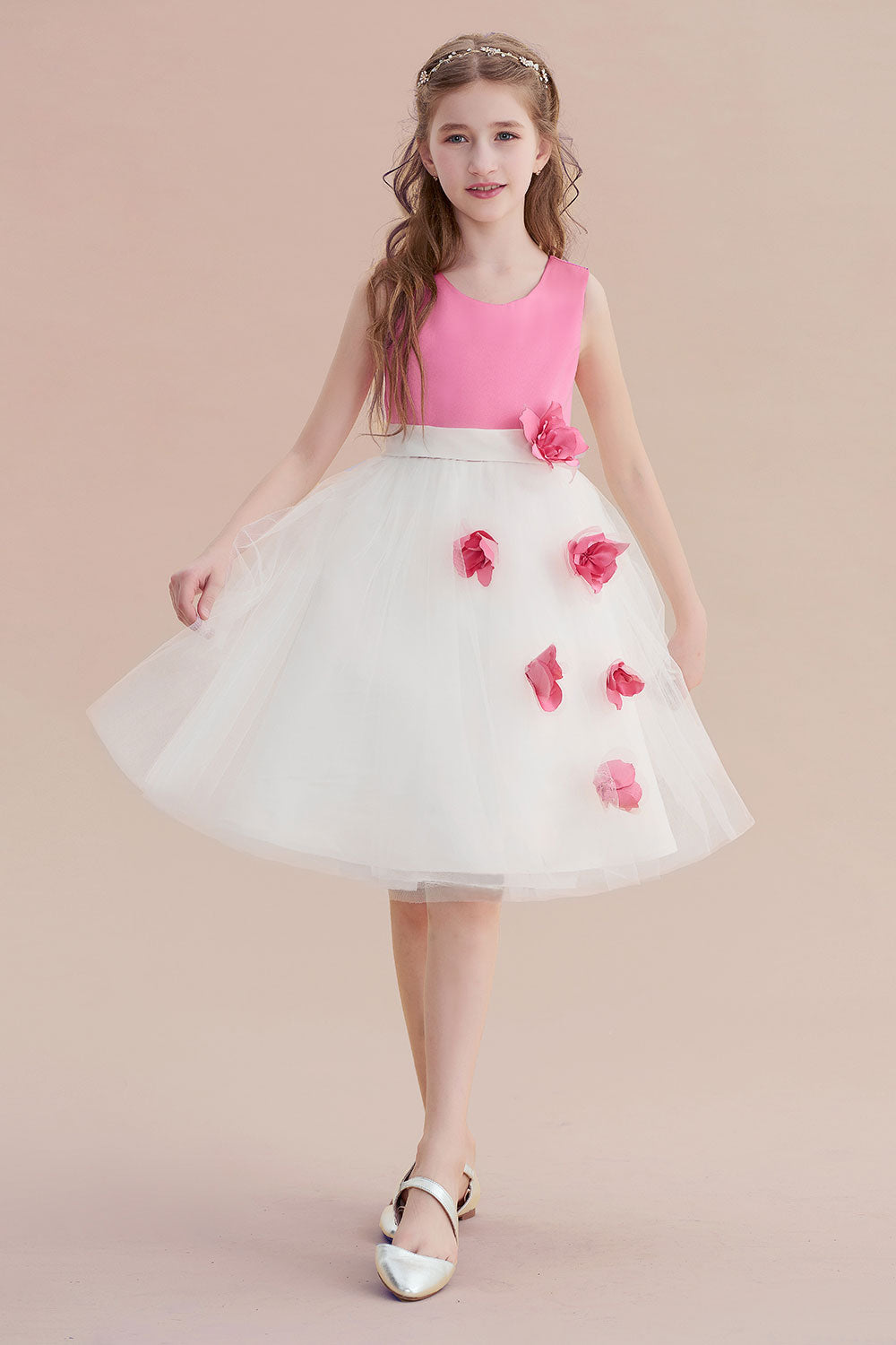 A-Line Affordable Tulle Flower Girl Dress - Fashionpara