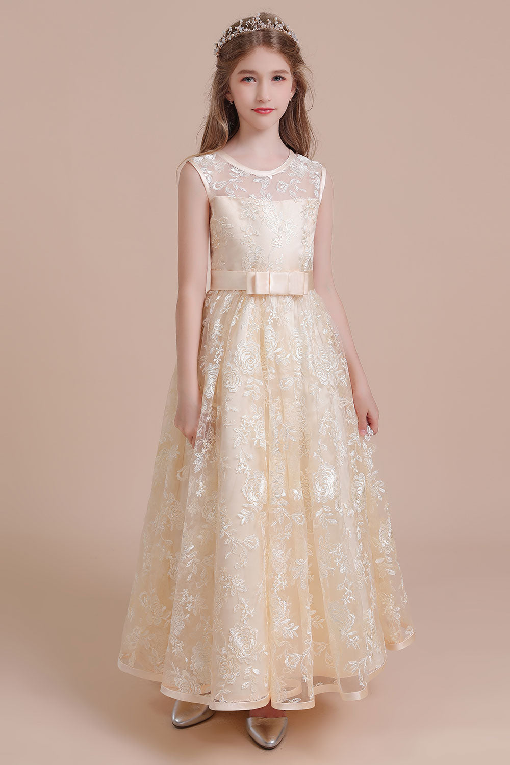 A-Line Amazing Lace Tulle Flower Girl Dress