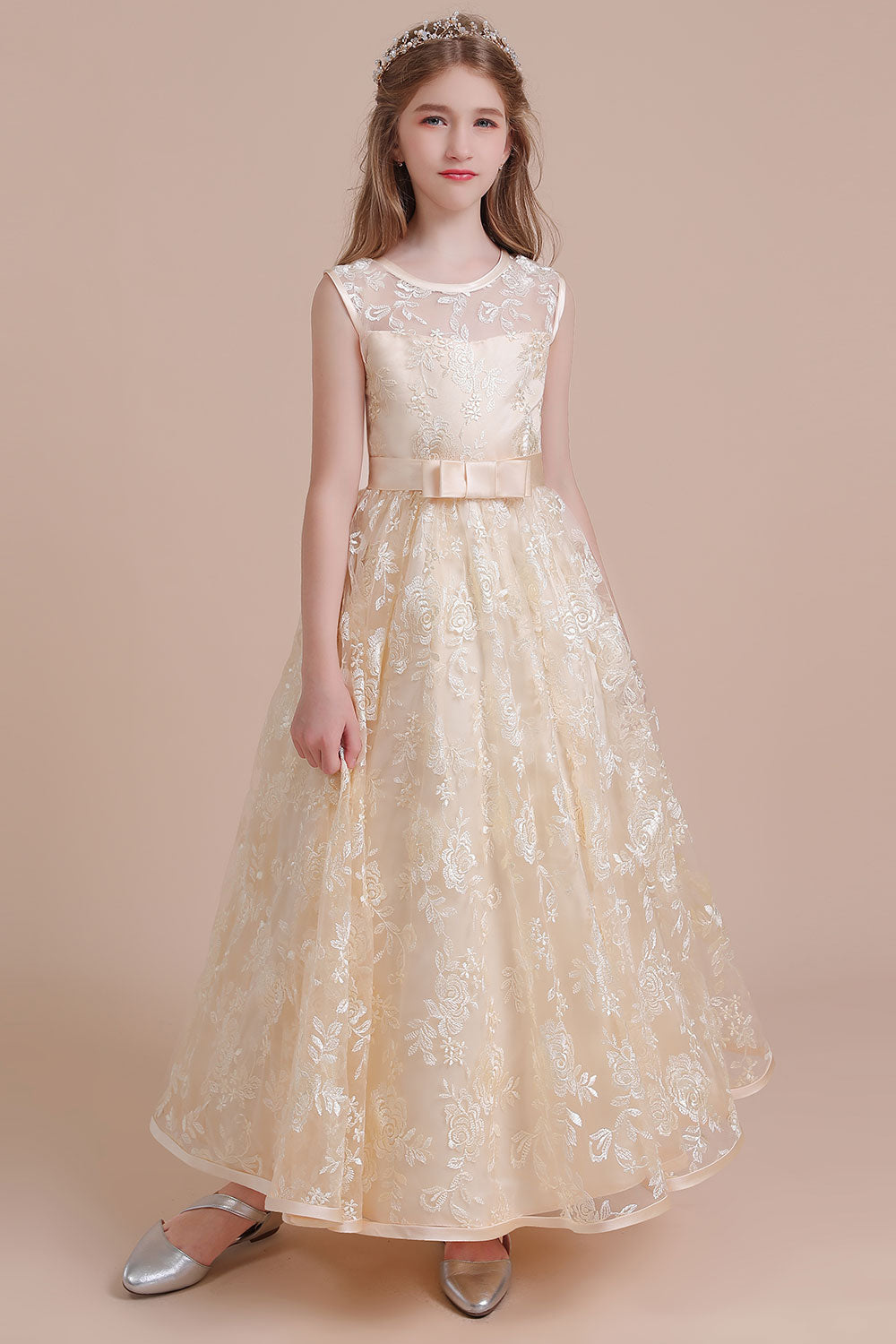 A-Line Amazing Lace Tulle Flower Girl Dress