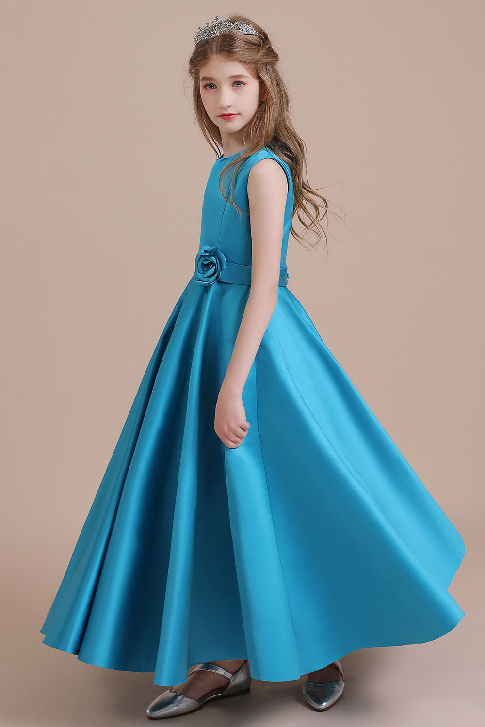 A-Line Awesome Satin Flower Girl Dress