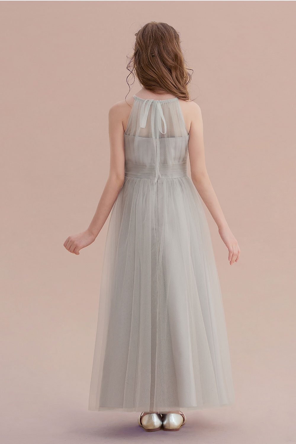 A-Line Chic Ankle Length Tulle Flower Girl Dress