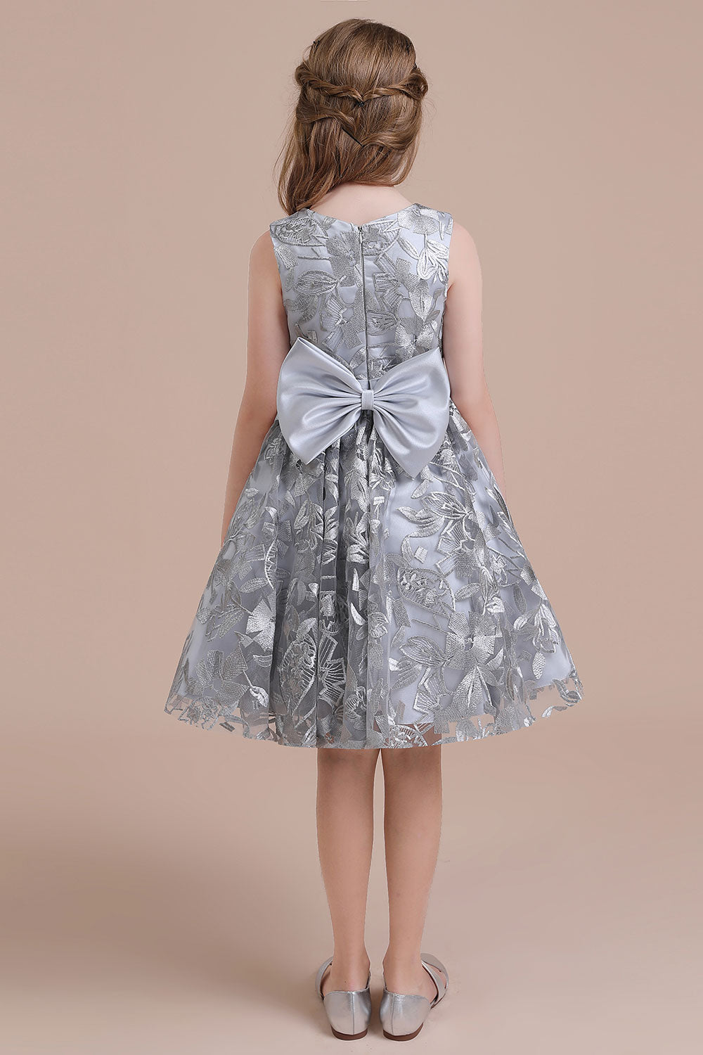 A-Line Chic Bow Tulle Flower Girl Dress