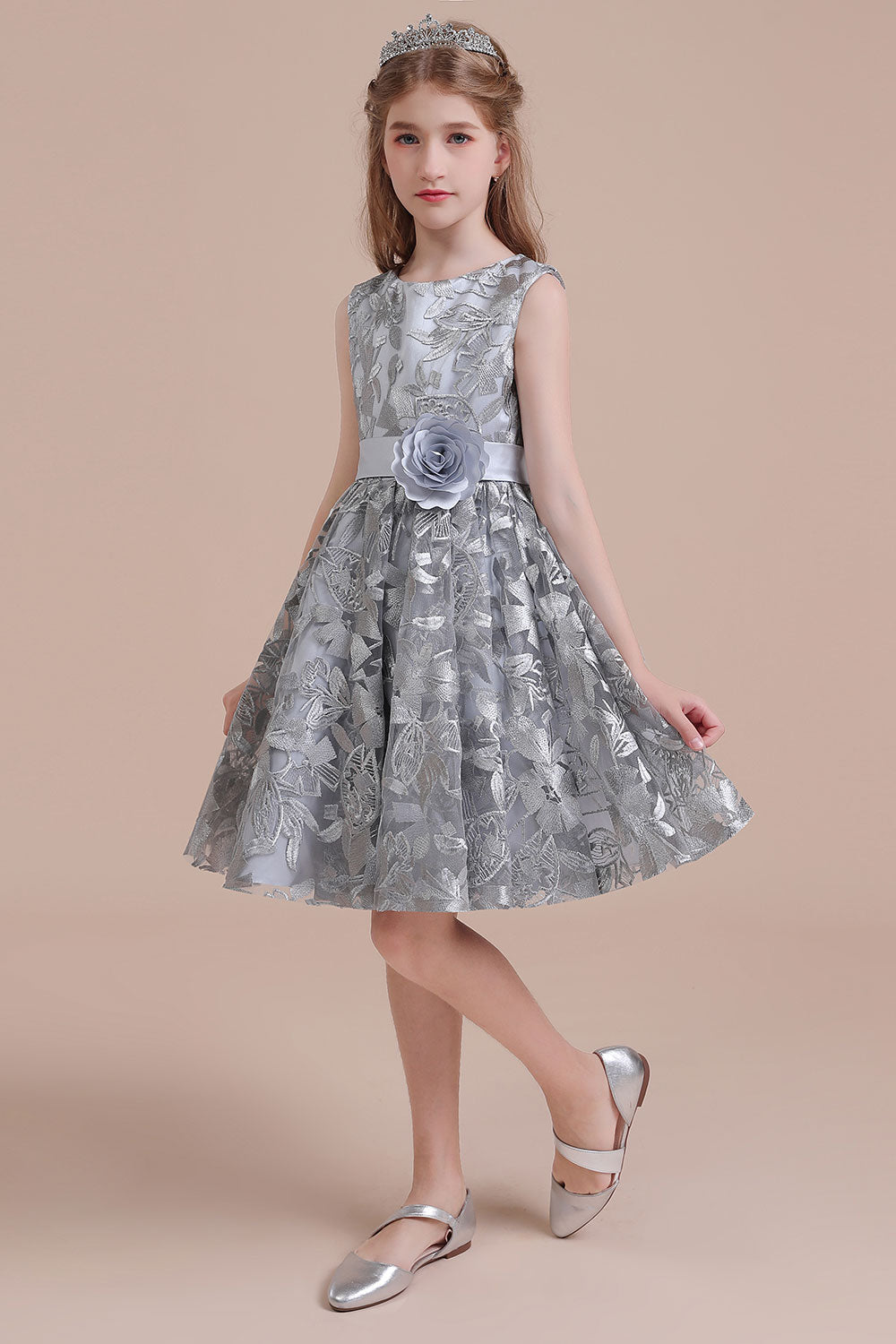 A-Line Chic Bow Tulle Flower Girl Dress