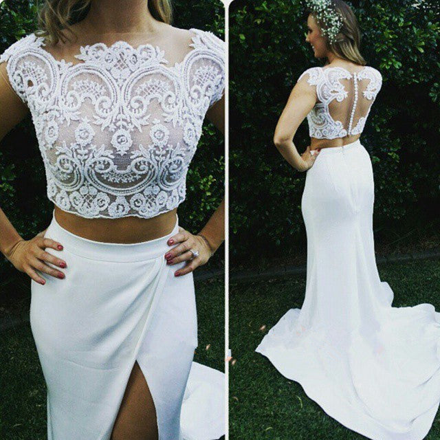 Two-Piece Mermaid Lace Bridal Gown