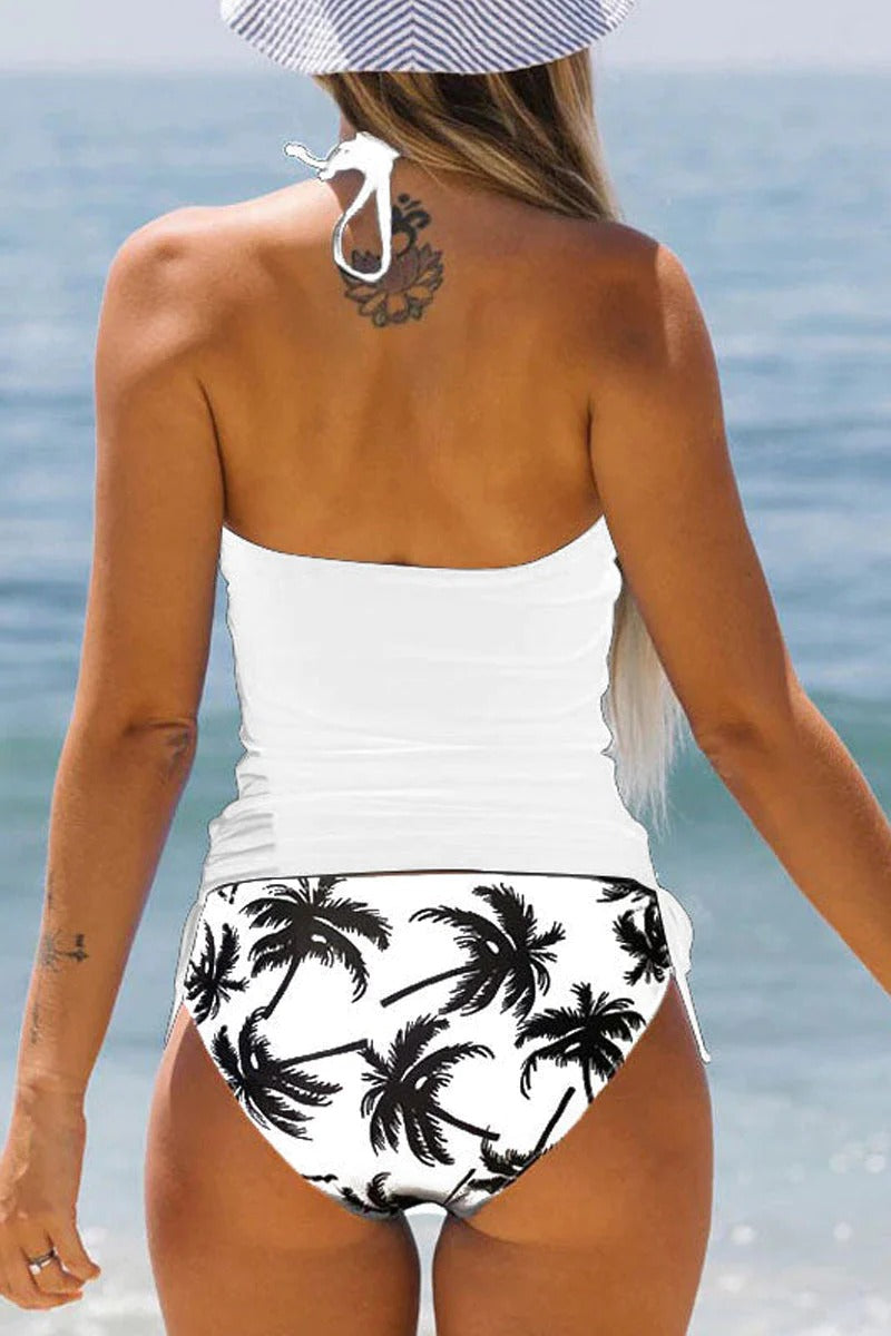 🔥Women's Tropical Plants Print Two Piece Swimwear