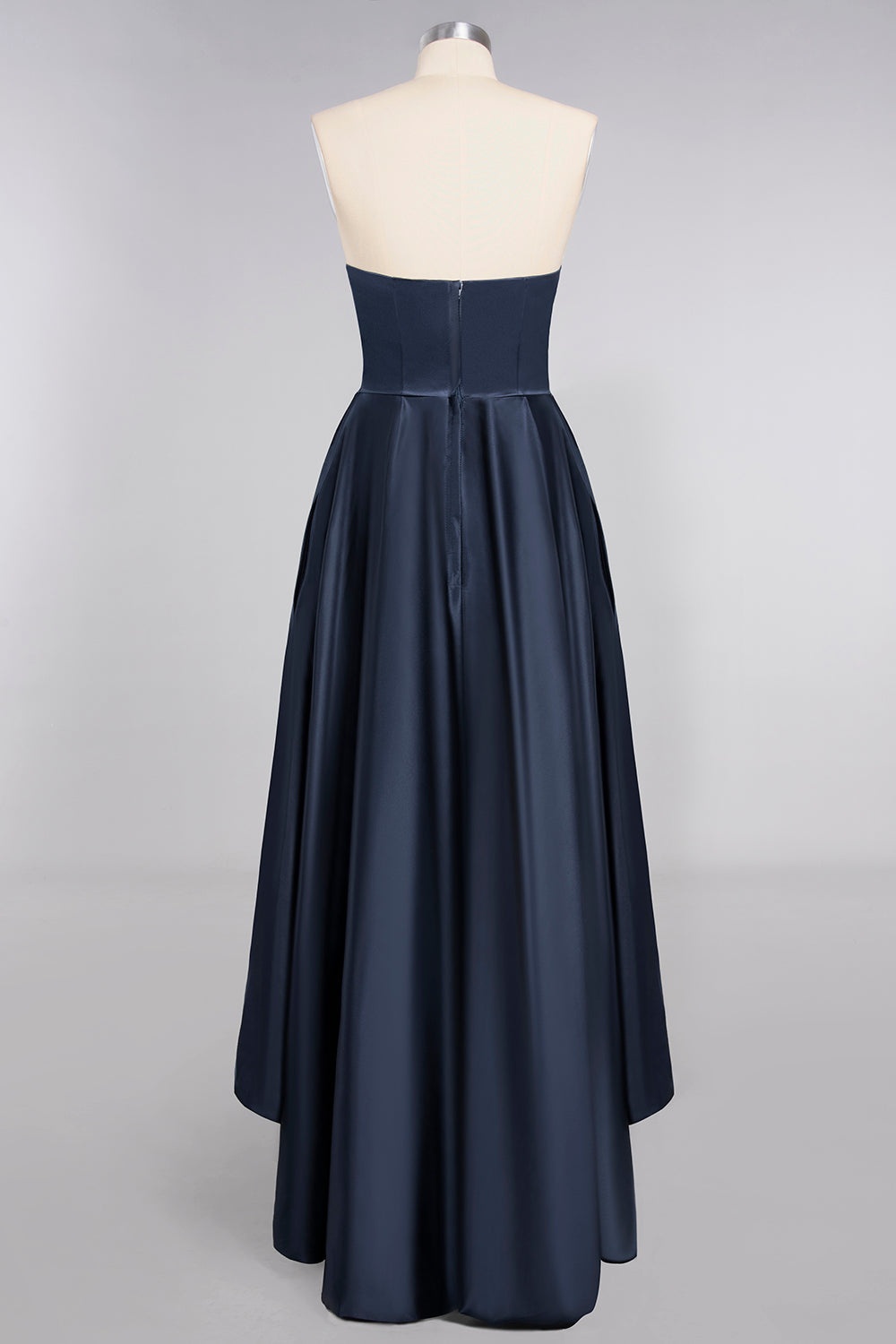 Affordable Hi-Lo Strapless Satin Bridesmaid dresses - Fashionpara