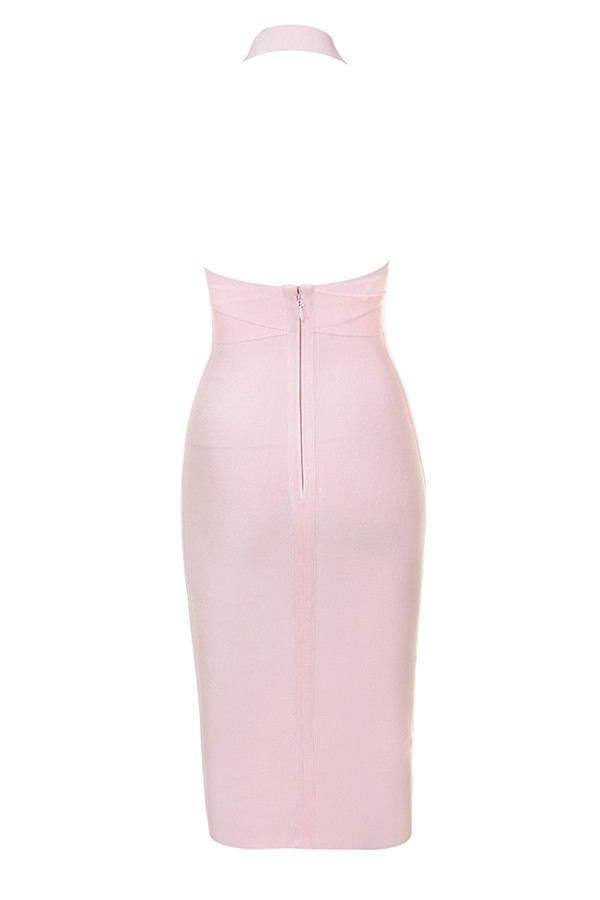 Ali Bandage Midi Dress - Baby Pink