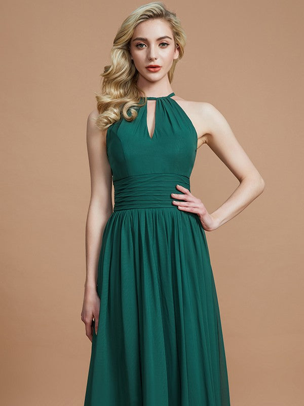 Amazing Chiffon Scoop Sleeveless Bridesmaid Dresses