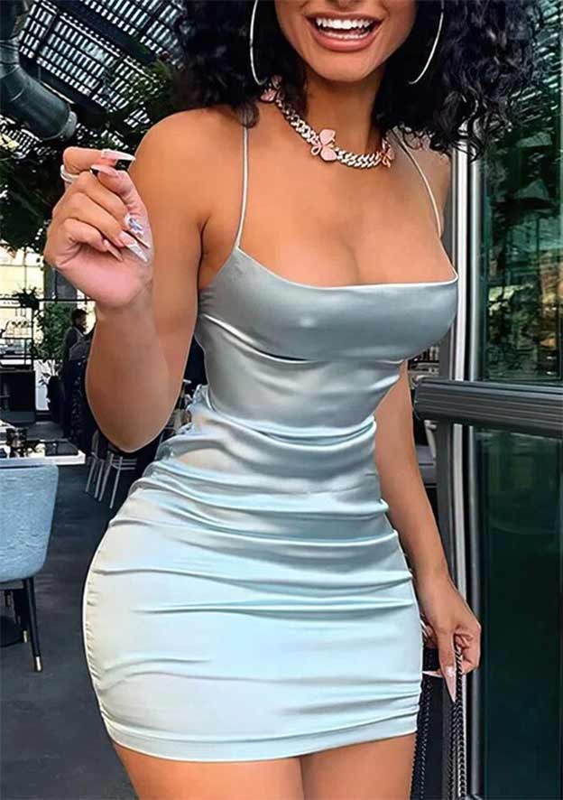 Amazing Satin Homecoming Dress - Sheath/Column Square Neckline Sleeveless Short/Mini