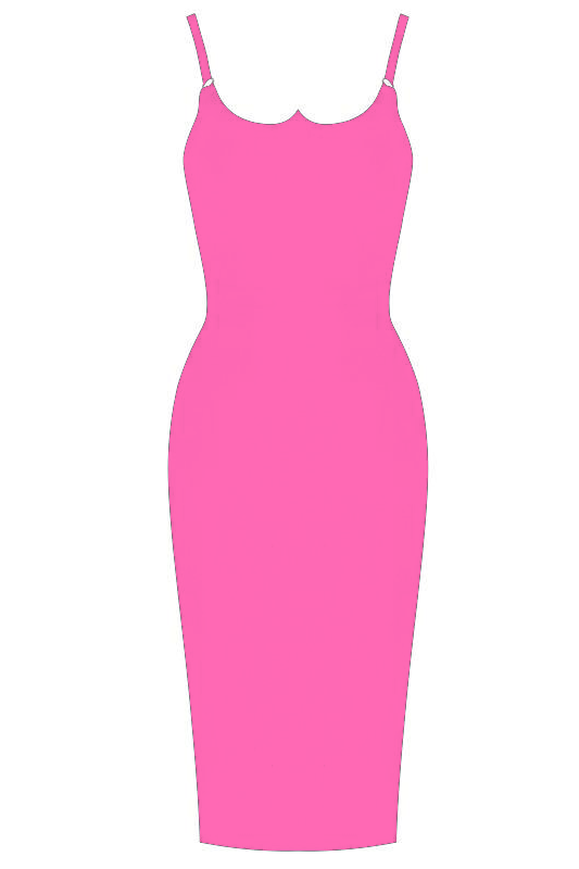 Amber Bandage Dress - Hot Pink - Fashionpara