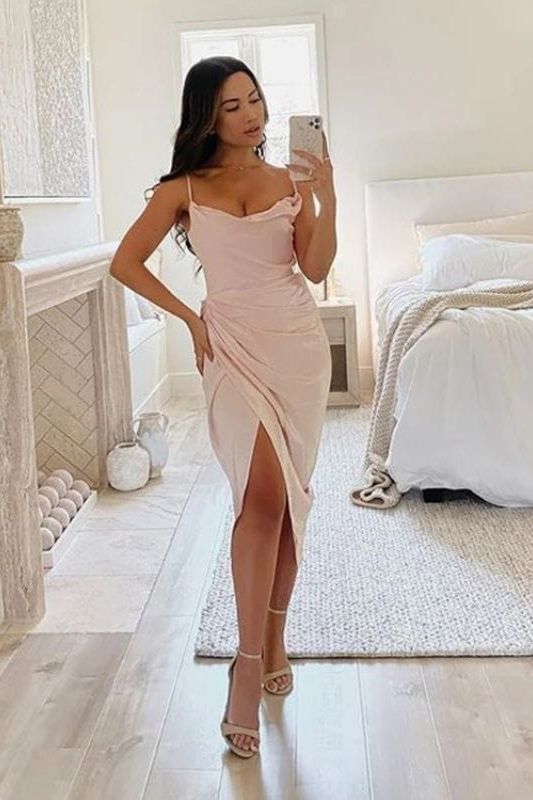 Angela Bodycon Dress - Blush Pink - Fashionpara