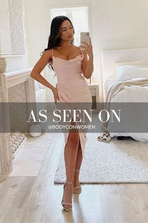 Angela Bodycon Dress - Blush Pink - Fashionpara