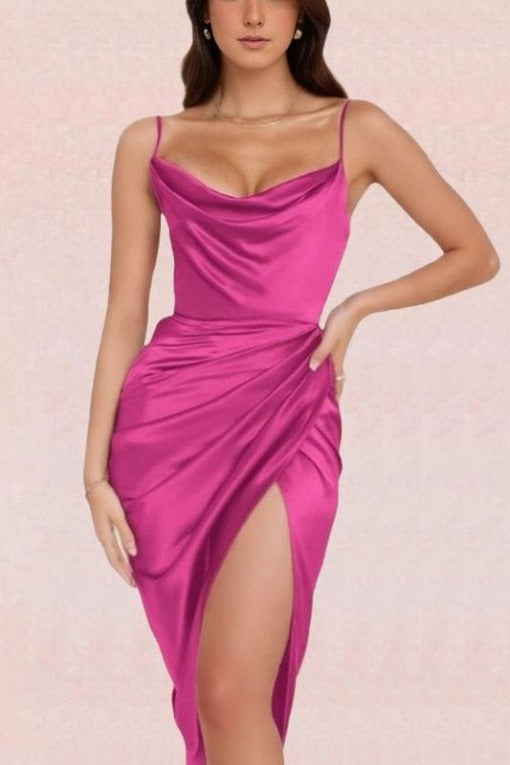 Angela Bodycon Dress - Hot Pink - Fashionpara