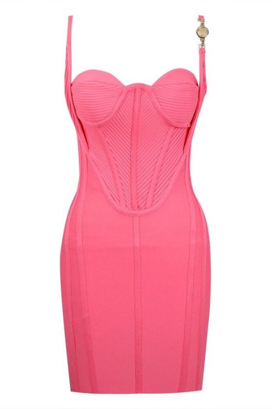 Ariel Bandage Mini Dress - Hot Pink - Fashionpara